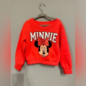 Disney Girl's Red Minnie Mouse Graphic Crew Neck Sweatshirt
Size XS 4-5